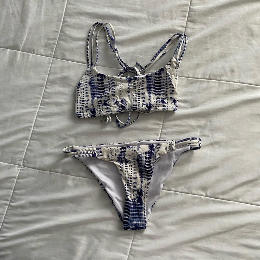 White & Blue Topshop Bikini